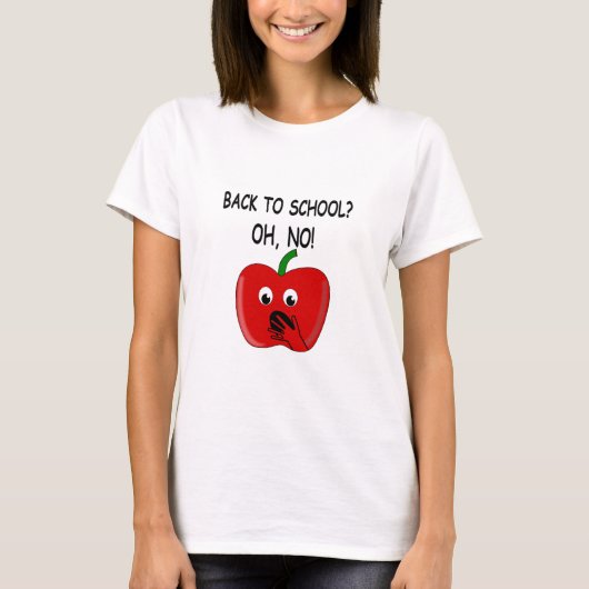 Cartoon Terug naar school Apple T-shirt (Voorkant)