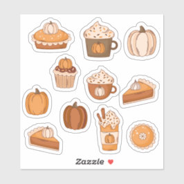 Cartoon Thanksgiving desserts Illustraties Sticker
