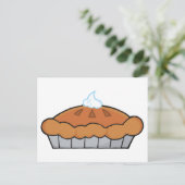 Cartoon Thanksgiving Pie Briefkaart (Staand voorkant)