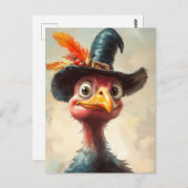 Cartoon Thanksgiving Turkije Briefkaart (Voorkant / Achterkant)