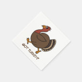 Cartoon Thanksgiving Turkije Papier Napkins Servetten (Hoek)