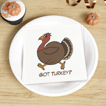 Cartoon Thanksgiving Turkije Papier Napkins