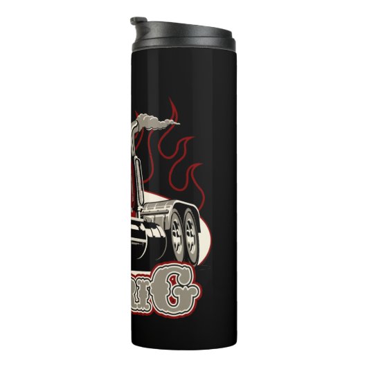 Cartoon Thermosbeker (Geroteerd rechts)