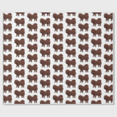 Cartoon Tibetan Mastiff Cadeaupapier (Vlak)