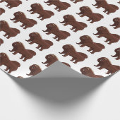 Cartoon Tibetan Mastiff Cadeaupapier (Hoek)