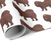 Cartoon Tibetan Mastiff Cadeaupapier (Rol Hoek)