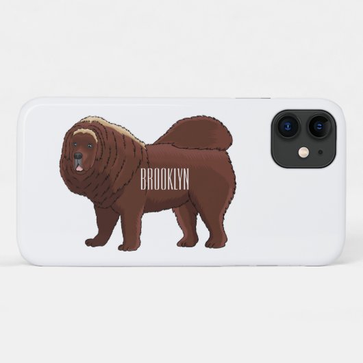 Cartoon Tibetan Mastiff Case-Mate iPhone Case (Achterkant (horizontaal))