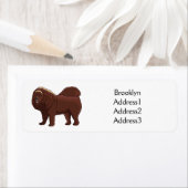 Cartoon Tibetan Mastiff Etiket (Insitu)