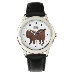 Cartoon Tibetan Mastiff Horloge