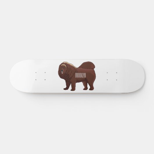 Cartoon Tibetan Mastiff Persoonlijk Skateboard (Horizontaal)