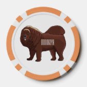 Cartoon Tibetan Mastiff Poker Chips (Achterkant)