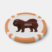 Cartoon Tibetan Mastiff Poker Chips (Enkel)