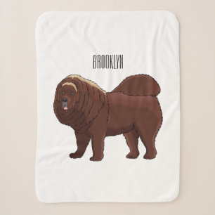 Cartoon Tibetan Mastiff Sherpa Deken