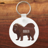 Cartoon Tibetan Mastiff Sleutelhanger (Voorkant)