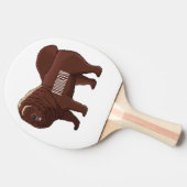 Cartoon Tibetan Mastiff Tafeltennisbatje (Zijkant)