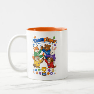 Cartoon Tiere bunte Kinder Teamplayer Tweekleurige Koffiemok