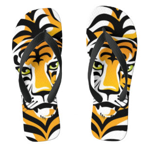 Cartoon Tiger Animal Print Teenslippers
