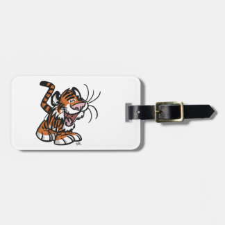 Cartoon Tiger Bagagelabel
