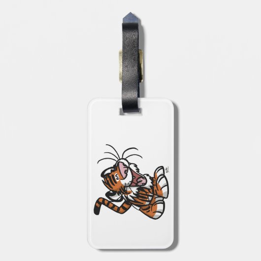 Cartoon Tiger Bagagelabel (Achterkant verticaal)