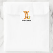 Cartoon Tiger Champion met trofee Ronde Sticker (Tas)