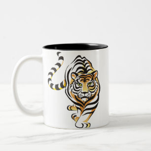 Cartoon Tiger Coffee Mok