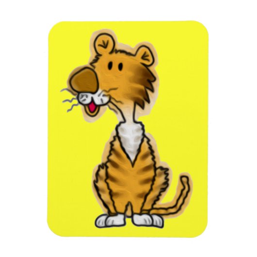 Cartoon Tiger Magneet (Verticaal)