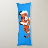 Cartoon Tiger omhelzen op de Prowl Body Pillow Lichaamskussen (Achterkant (Verticaal))