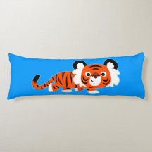 Cartoon Tiger omhelzen op de Prowl Body Pillow