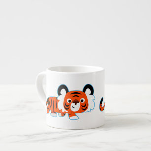 Cartoon Tiger op de Mok Prowl Espresso