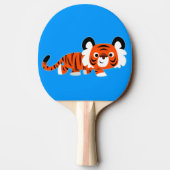 Cartoon Tiger op de prowl pingpongpeddel Tafeltennisbatje (Achterkant)