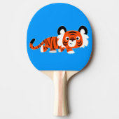 Cartoon Tiger op de prowl pingpongpeddel Tafeltennisbatje (Voorkant)