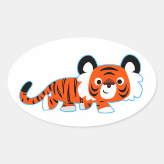 Cartoon Tiger op de prowl Sticker