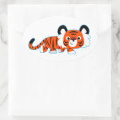 Cartoon Tiger op de prowl Sticker (Tas)