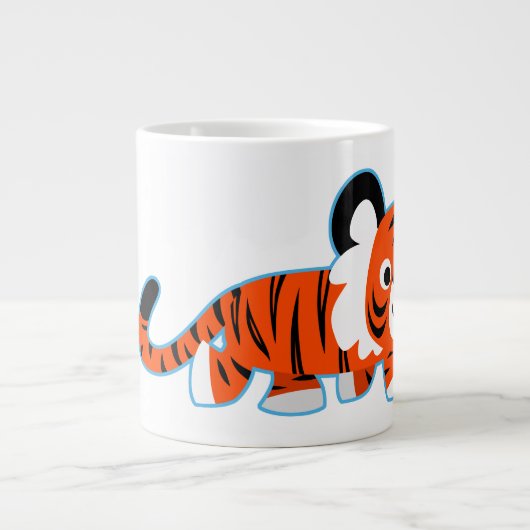 Cartoon Tiger over de Mok van Prowl Jumbo (Voorkant)