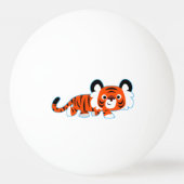 Cartoon Tiger over de prowl pingpongbal (Achterkant)