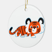 Cartoon Tiger over het Ornament van de Prowl (Links)