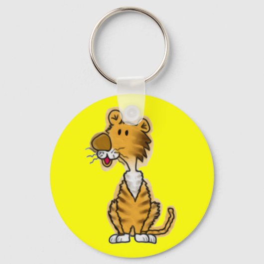Cartoon Tiger Sleutelhanger (Voorkant)