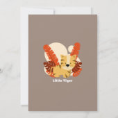 Cartoon Tiger Tiger Drawing Animal Character Art Kaart (Achterkant)