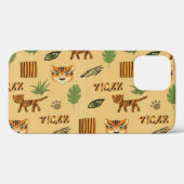 Cartoon Tiger: Vrolijk kinderpatroon. Case-Mate iPhone Case (Achterkant (horizontaal))