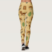 Cartoon Tiger: Vrolijk kinderpatroon. Leggings (Achterkant)