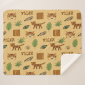 Cartoon Tiger: Vrolijk kinderpatroon. Sherpa Deken (Voorkant (horizontaal))