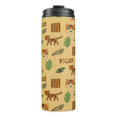 Cartoon Tiger: Vrolijk kinderpatroon. Thermosbeker (Voorkant)