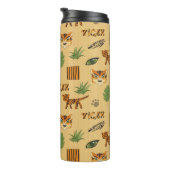 Cartoon Tiger: Vrolijk kinderpatroon. Thermosbeker (Geroteerd rechts)