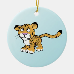 cartoon tijger keramisch ornament