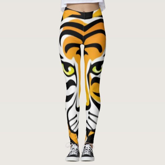 Cartoon tijger - Leggings voor het afdrukken van d (Voorkant)