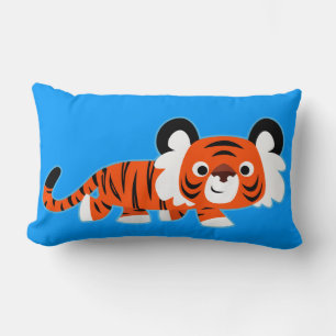 Cartoon tijger op de prowl Lumbar Pillow Kussen