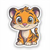 Cartoon tijger sticker (Voorkant)