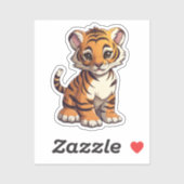 Cartoon tijger sticker (Vel)
