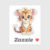Cartoon tijger sticker (Vel)