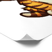 Cartoon tijgerillustratie poster (Hoek)